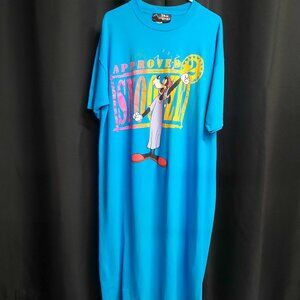 Vintage Disney Originals Women's Long Sleep Shirt OSFA Goofy Approved 2 Snooze